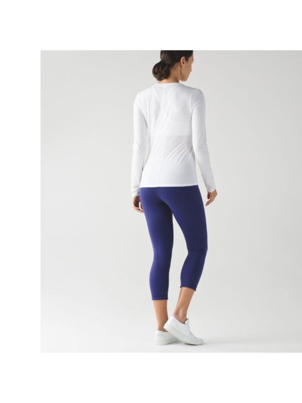 Lululemon Wunder Under Crop III (Reversible) Emperor Blue / Sapphire Blue - Picture 4 of 12